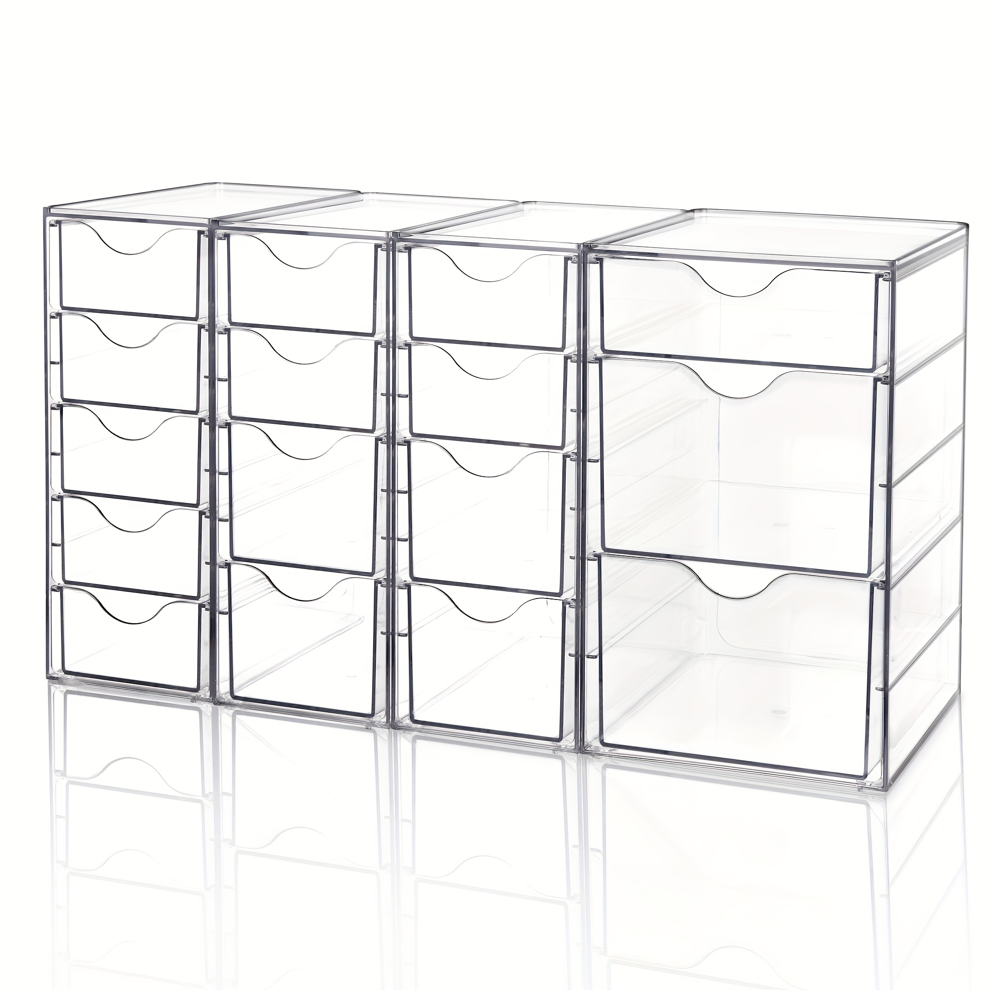 8 drawers 16 drawers acrylic organizer desk organizers and accessories clear makeup organization dustproof storage drawers for   craft supplies