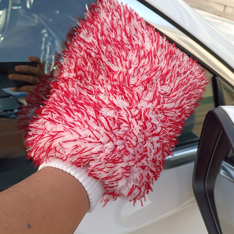 

Car Wash Gloves, Large Size, Colorful Long Plush Microfiber Cleaning Towel, Car Wash Supplies