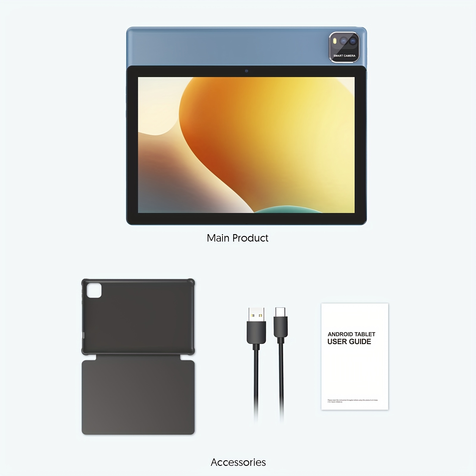 TEMU 14 2-in-1 Tablet, -core Cpu, 6(3+3)gb + 64gb Rom + 1tb Expandable Storage, 10 Inch Hd Ips Screen, 6000mah Battery, 5g Wifi, 1280*800 Hd Display,