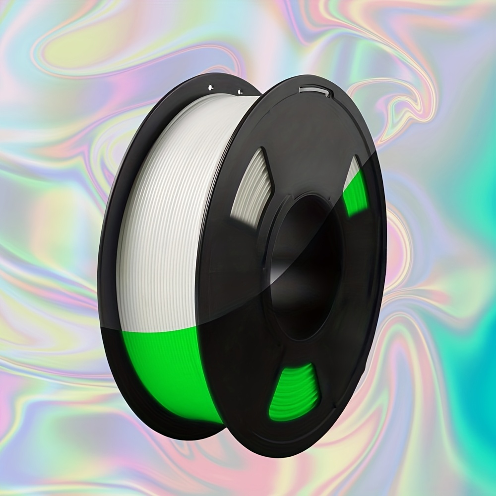 Image of Glow In Dark Green Pla 3d Printer Filament, 1.75mm Luminous Glow In Dark Printer Pla, 1kg 2.2lbs Glowing In Dark Fluorescent Green