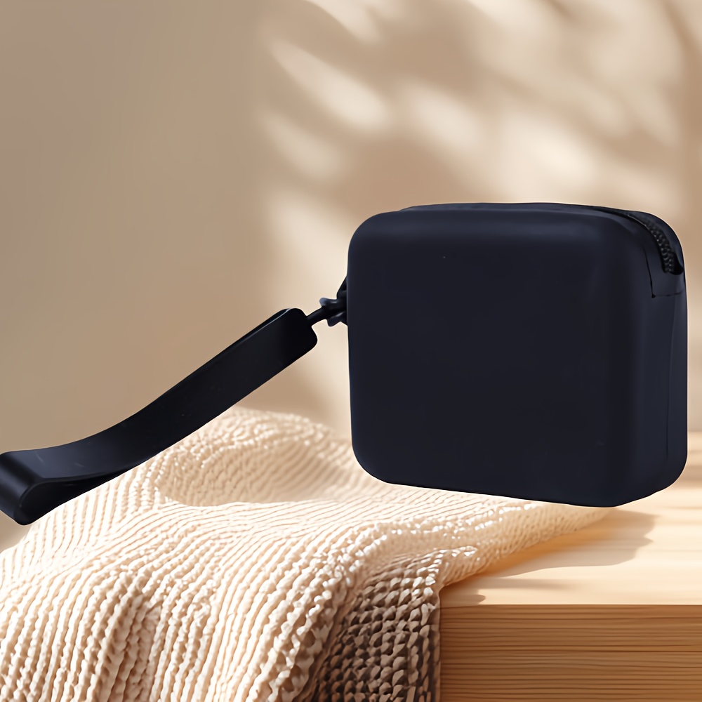 TEMU pochette quadrata in per cosmetici e portamonete, borsetta multiuso, custodia per chiavi e auricolari da esterno, porta carte