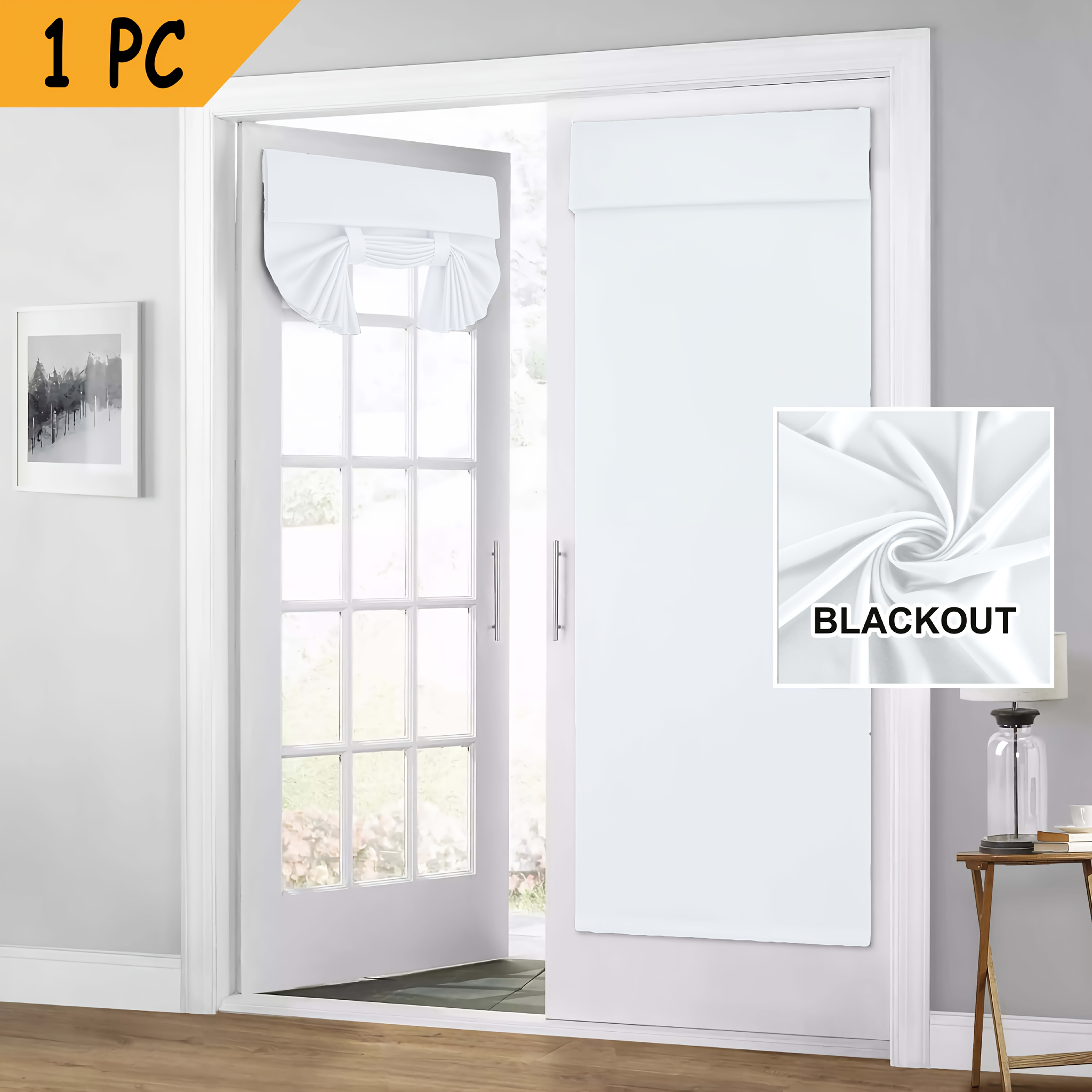 TEMU [2d Door Curtain] Light-blocking Door Curtain, Privacy Window Curtain For Windows, Blackout Curtains For Rooms, Heat-insulating Curtains For