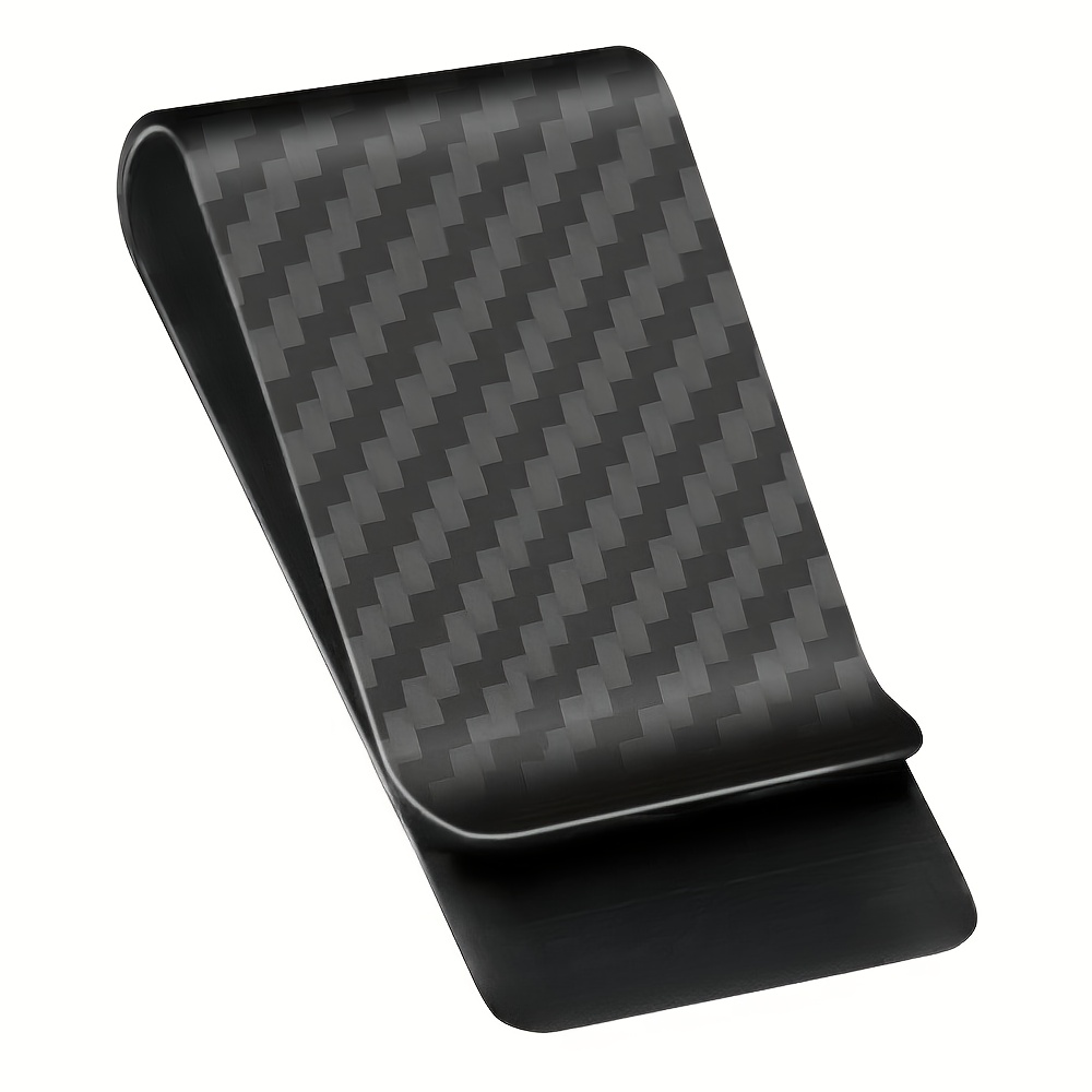 Image of 1pc Fiber Money Clip For Men, Slim Front Pocket Wallet Up To 50 , Minimalist Wallet For Men Gift