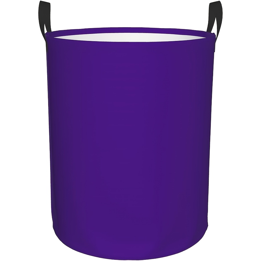 TEMU 1pc Dokriy Mystery Premium Storage Basket, Deep Purple Solid Color, Portable 13.8x16.5inch/15.7x19.6inch, Shelf Baskets