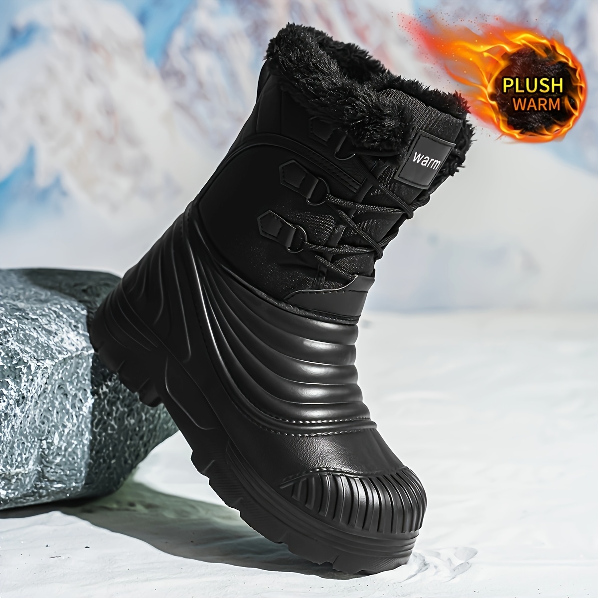 Couple-Style Fashionable Snow Boots with Fleece Lining