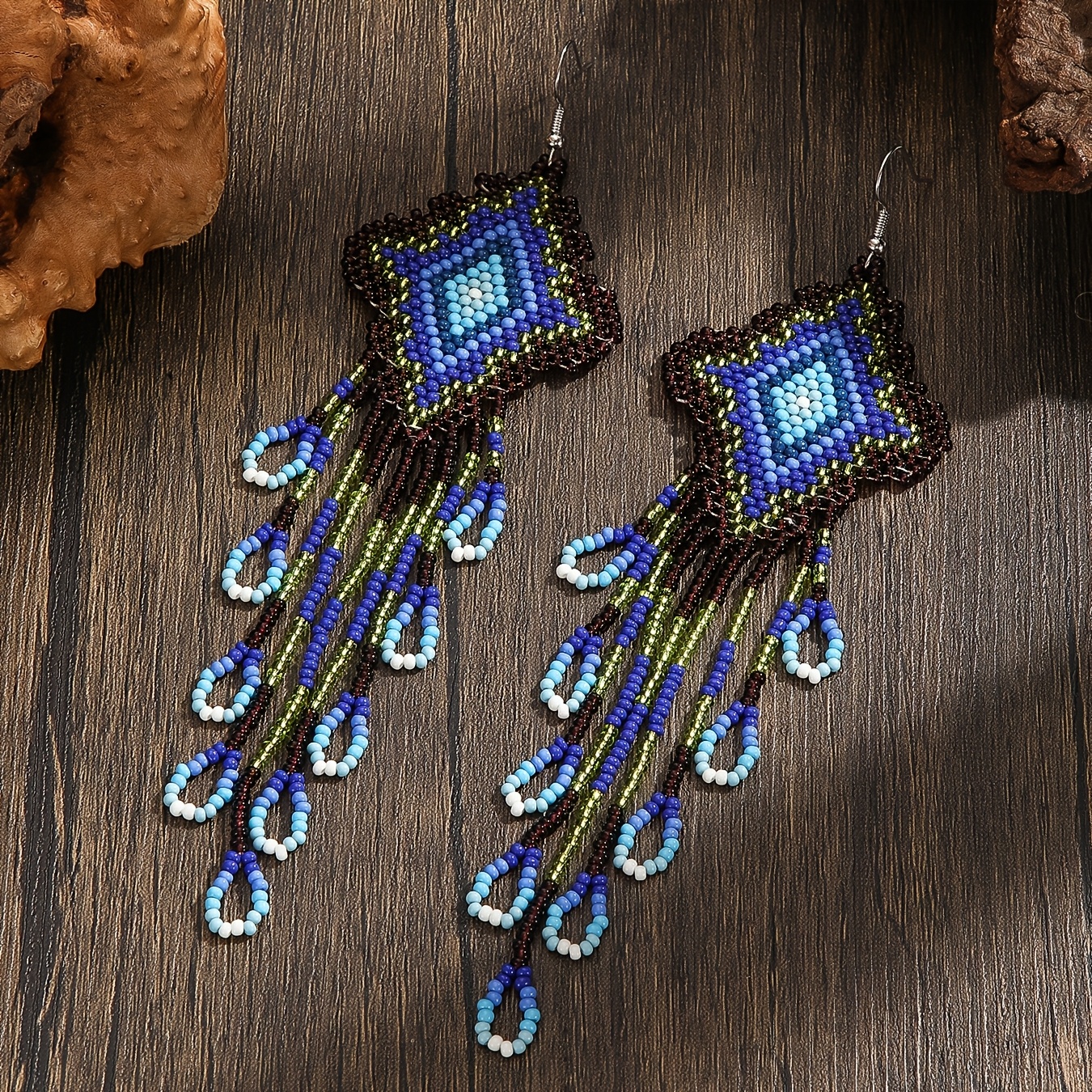 2pcs Bohemian Style Fashion Tassel Earrings