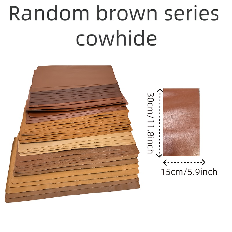 E-shop Braunes Vollnarben-Rindleder, hochwertige Qualität feine Textur. Zufälliges braunes Rindleder, Stärke 1,3–1,8 mm. Geeignet für alle Arten von