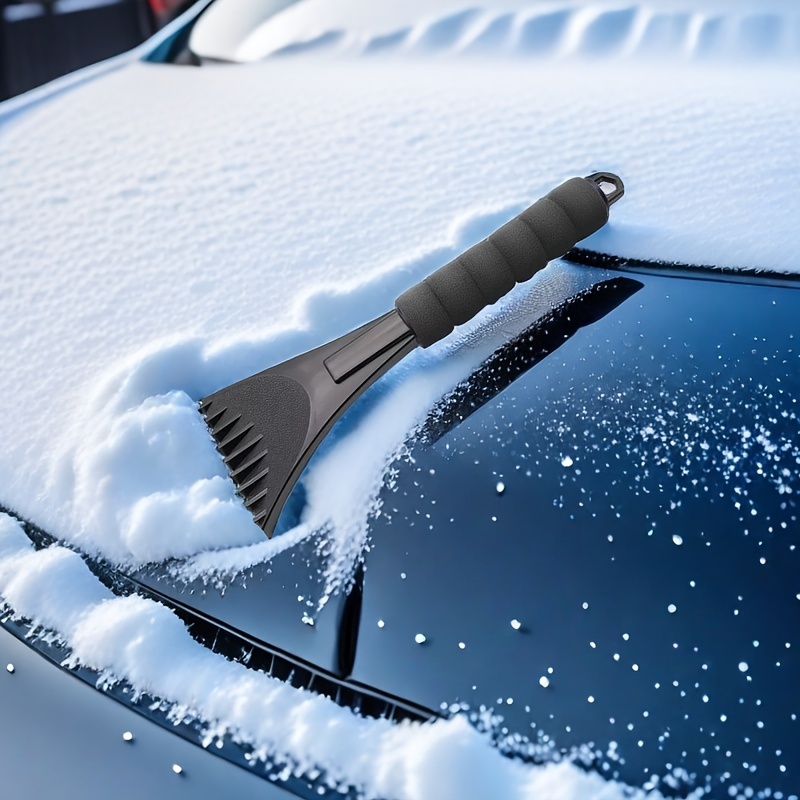 

1pc Winter Car Snow Scraper, Abs Resin Ice Removal Tool With Eva Foam Handle, Manual , Vehicle Snow Shovel For Snow