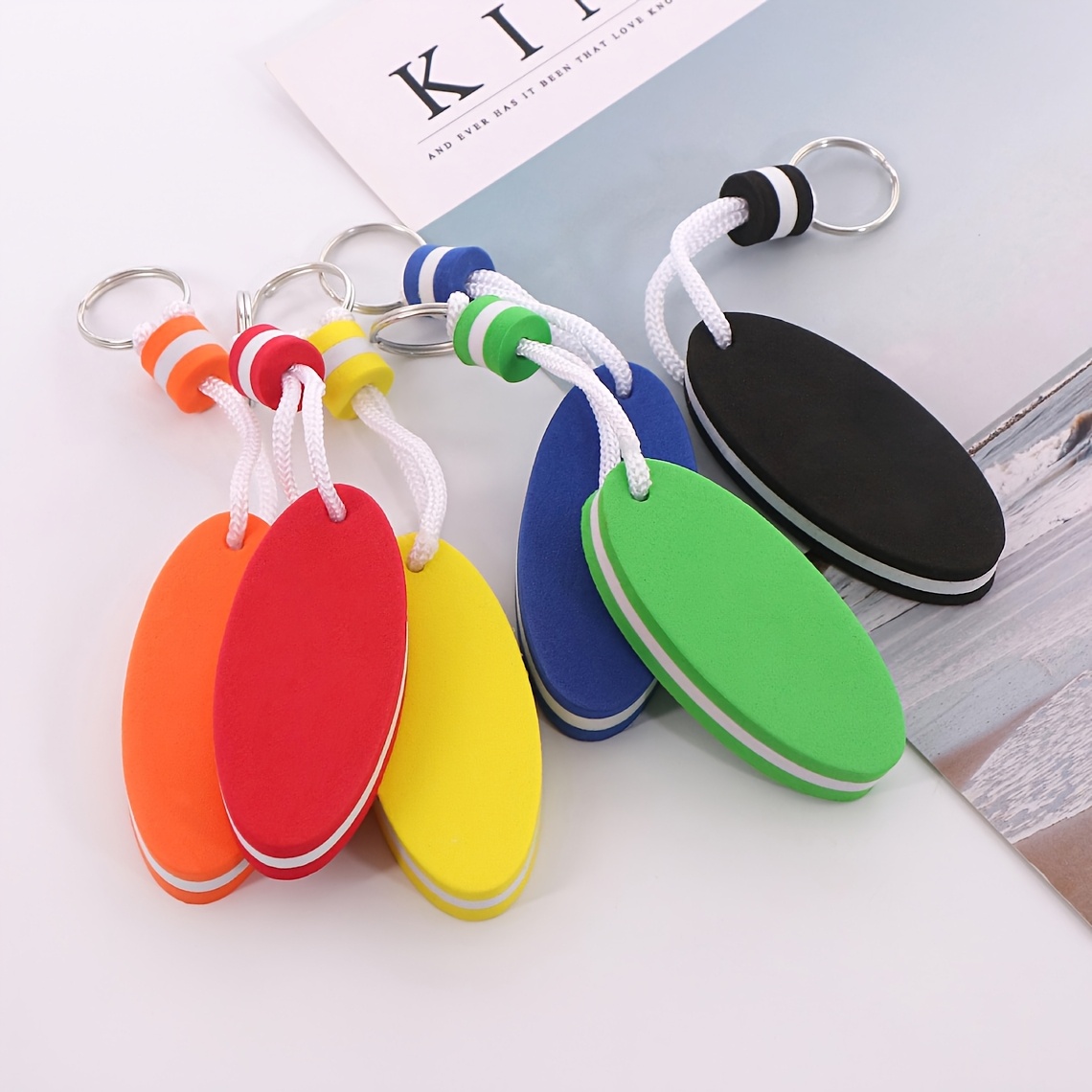 TEMU 4/5/6pcs Personalized Floating Keyrings - Personalized Logo Key Cards - Water Sports Gifts - Custom Images/text - Floating Keyrings - Gift For