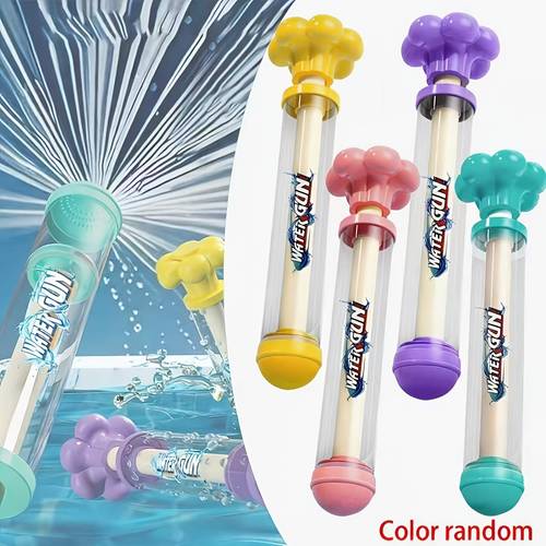 4pcs flower pull out firework water gun water gun toy set transparent tube pull out water gun summer gift romantic firework water gun suitable for summer swimming pools parties family proposals etc