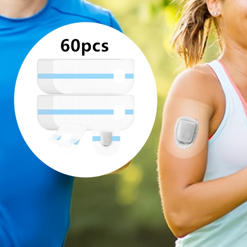 60pcs/bag Pre-cut Cgm Adhesive Patches For 5 & Dash, Transparent Tpu Material, Reinforcement Patches (note:for Sensor Fixation Only, No Medical Use)