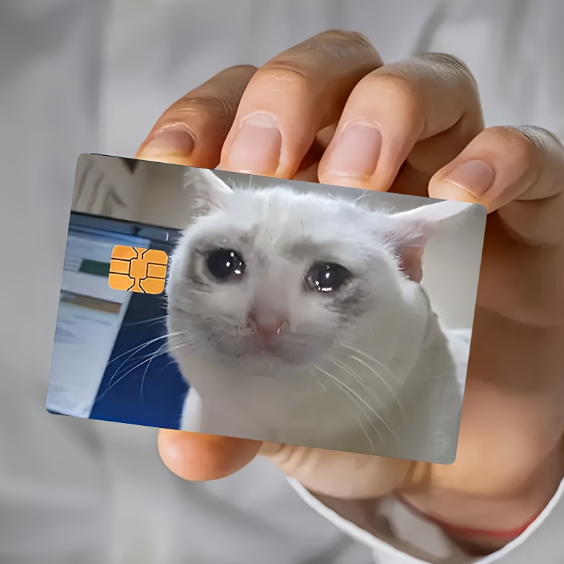 Funny Cat * Beige Credit Card Sticker, Suitable for EBT, Transportation,  Keys, Credit Cards, Debit Cards, Card Sleeve Protection Bank Card, No *  High Quality, Small * Compatible, Bank Card Protector