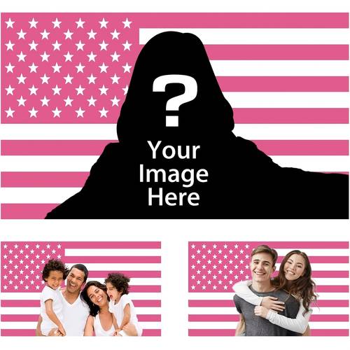 2d flat 2d door banner custom pink american flag 2d door banner your own logo photo text for indoor outdoor lawn balcony porch party decoration memorial day 250th national day