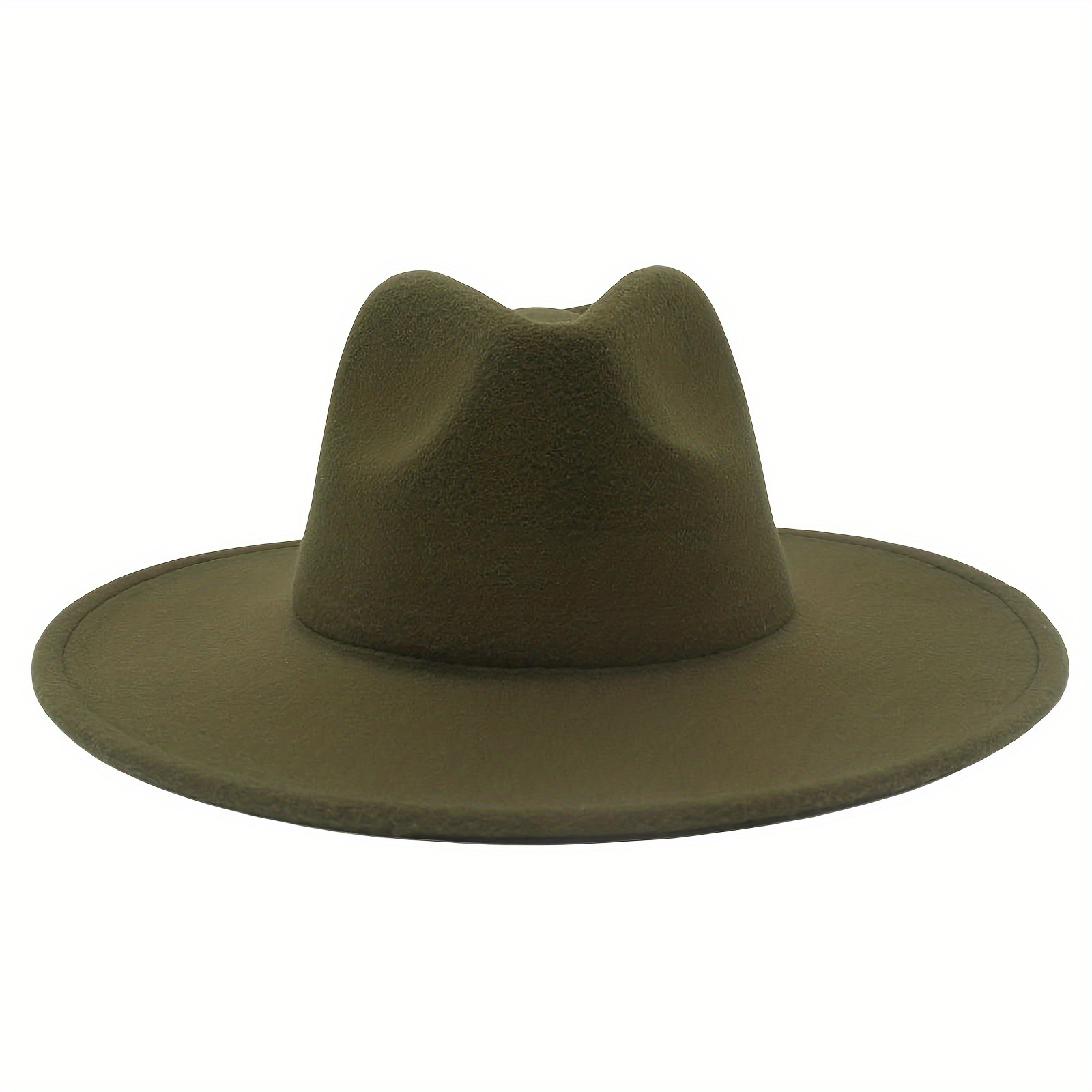 Unisex Wide-brimmed Soft Hat For Men And Women: Classic Felt Panama Hat Western Velvet Wide-brimmed Hat - Suitable For Adult Men And Women