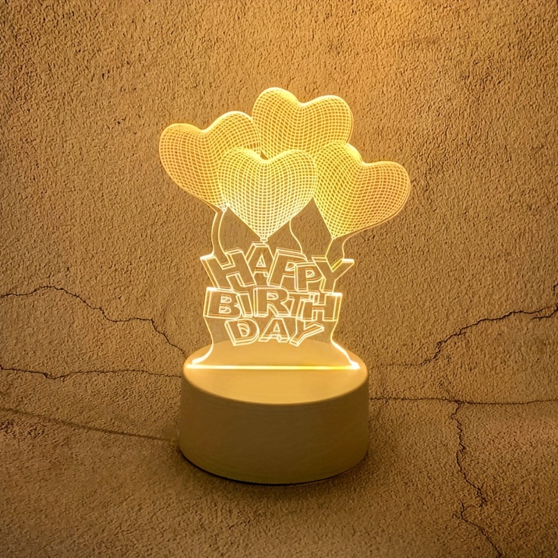 1pc Lumière De Nuit 3D Créative Cadeau Lampe De Table LED 3D - Temu France