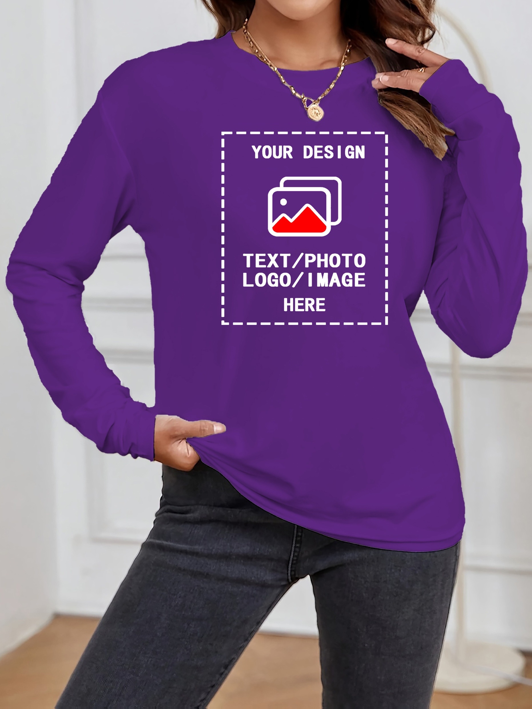 T-shirt Femme Personnalisé Avec Texte Et Logo - Couleurs Variées - Fruit Of The Loom
