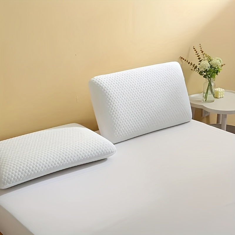 1 2pcs gel memory foam pillow breathable and removable cervical neck pillow suitable for   double sided partition design to fit   and neck  