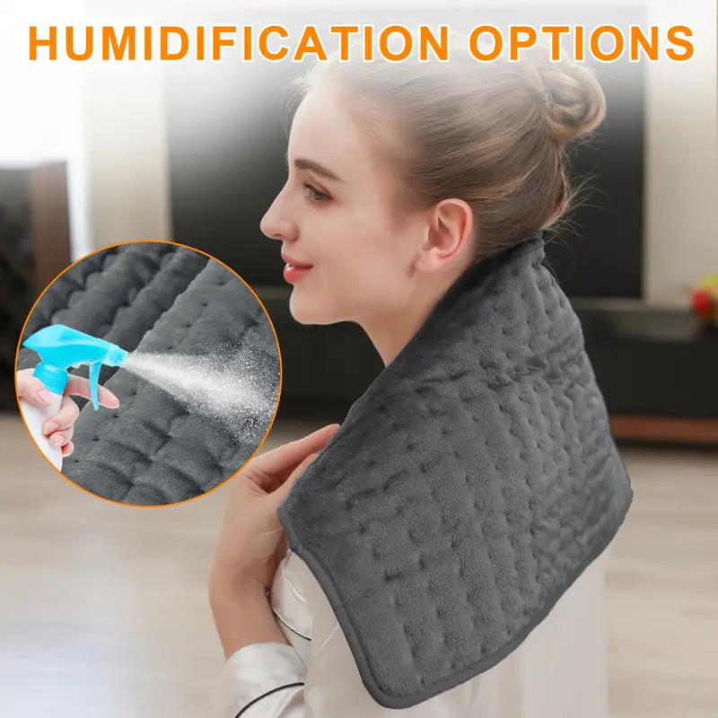 extra large heating pad - extra wide 24x12in (2x larger than most) with 6 temp settings (up to 150°f/65°c) & auto shut-off timer (2h), portable electric heating pad with plug- , machine washable for back, neck, legs, shoulders, knees, belly - ideal christmas gift for home, office, spa use - ideal for & everyday use, , cozy accessory, durable construction, adjustable , home Product details 8