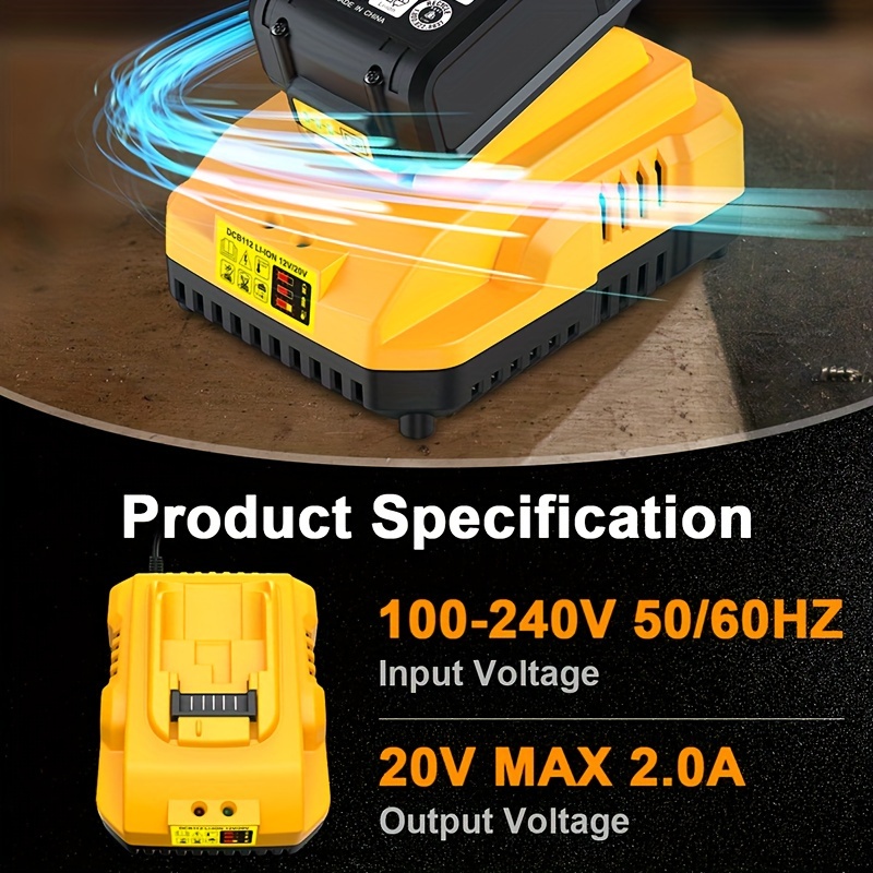 

1pc, New Replacement For Dewalt112 12v/20v Max Rapid Battery Charger, Power Tools, Apartment , Household Gadgets