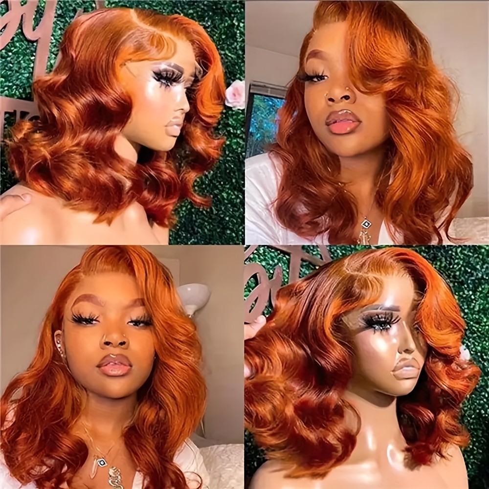 Short Wavy Synthetic Lace Front Wig Heat Resistant Elegant Party Wear Masteelf Front Curly Synthetic Wig Heat Resistant Short Bob  main image 3