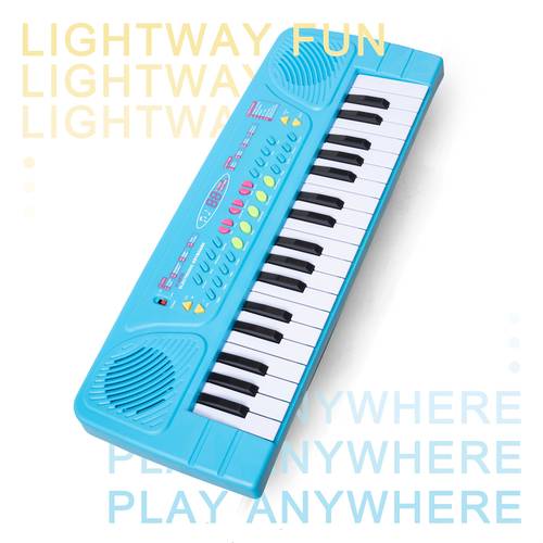classic and trendy music electronic piano toy blue suitable for children or beginners over 3 years old music enlightenment teaching toy birthday gift packaging with microphone and usb c wired type c interface adjustable pitch adjustable rhythm recordable and
