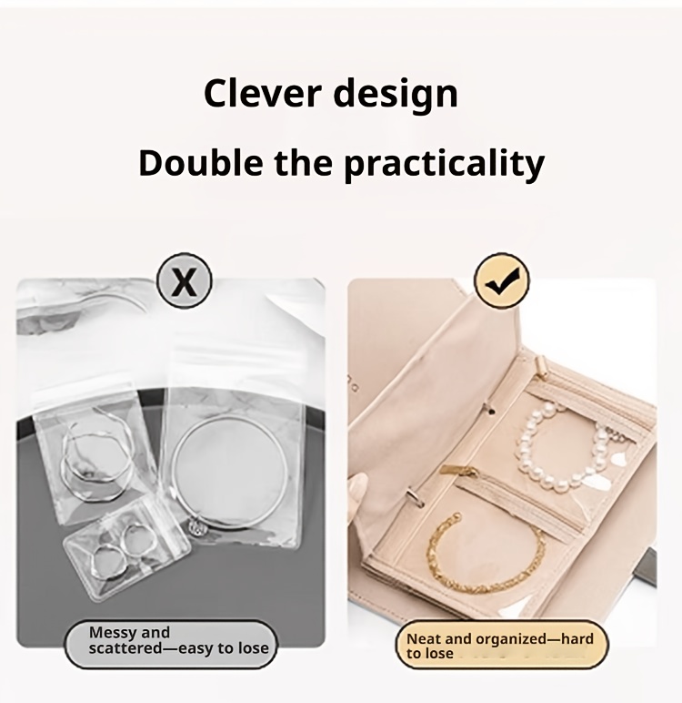 jewelry organizer book portable earring necklace ring storage album anti   travel jewelry binder with pockets travel jewelry organizer gift for women girls mom gift used for jewelry storage photo albums cards and postcards Product details 12