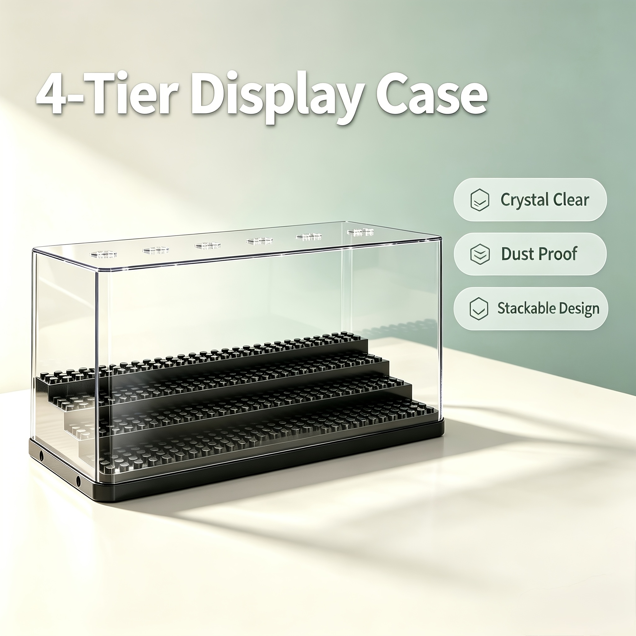 TEMU Display Box Aufbewahrungsbox Staubdicht Abdeckung Leiter Heim Einzelhandel Laden Ornament