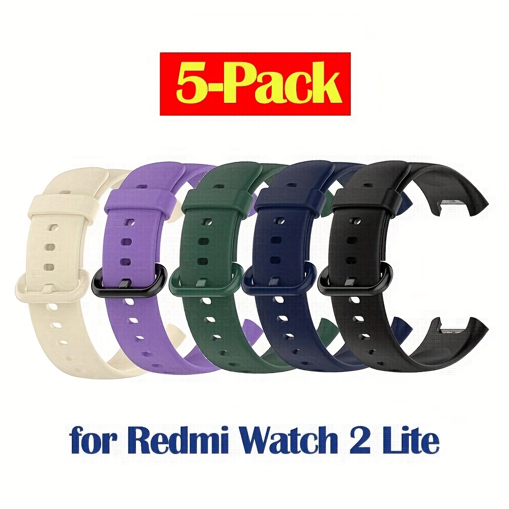 Image of 5 Pack Mixing Colors Redmi Watch 2 Lite Bands Compatible With Strap For Xiaomi Mi Watch /redmi Watch 2 Lite Band Bracelet For Xiaomi Mi Watch 2 Lite/redmi Watch 2 Lite Wristband