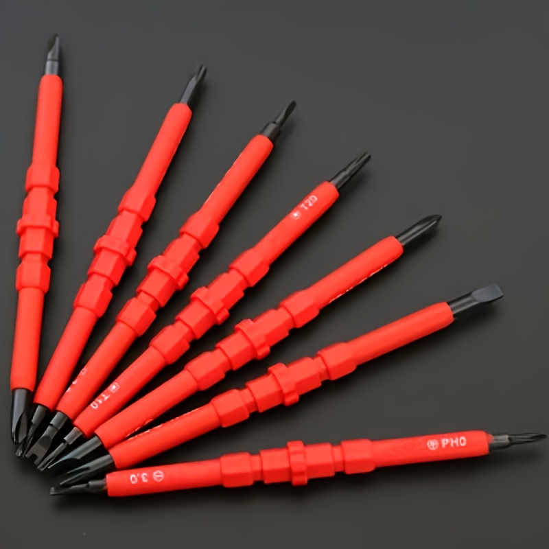 7 in 1 multifunctional electrician screwdriver set dual size tool kit metal no power required electric screwdriver set Product details 1