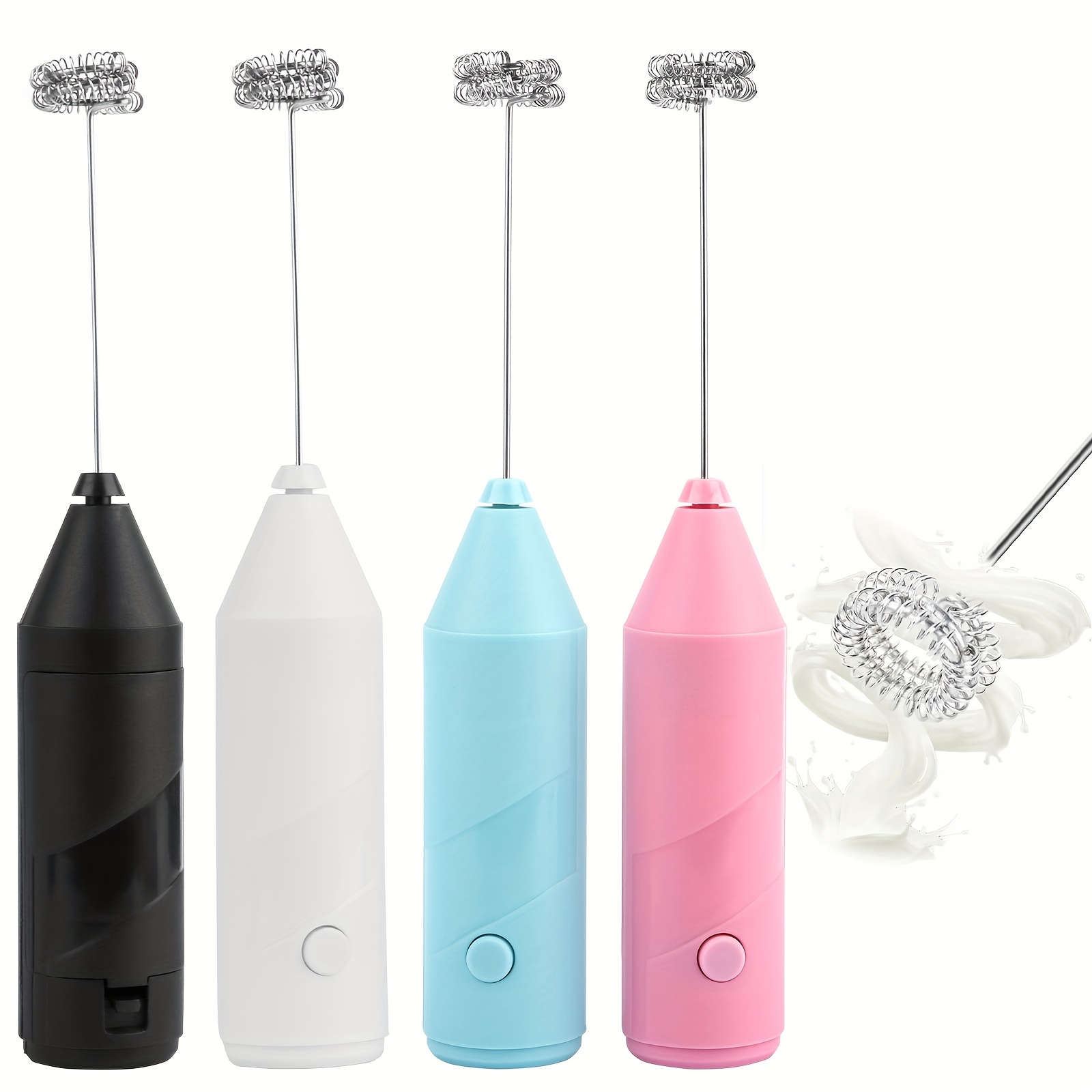 1  frullatore elettrico portatile con 4 opzioni di  ; frullatore per uova, montalatte, crema per caffè e latte, accessorio per     matcha, batteria non  