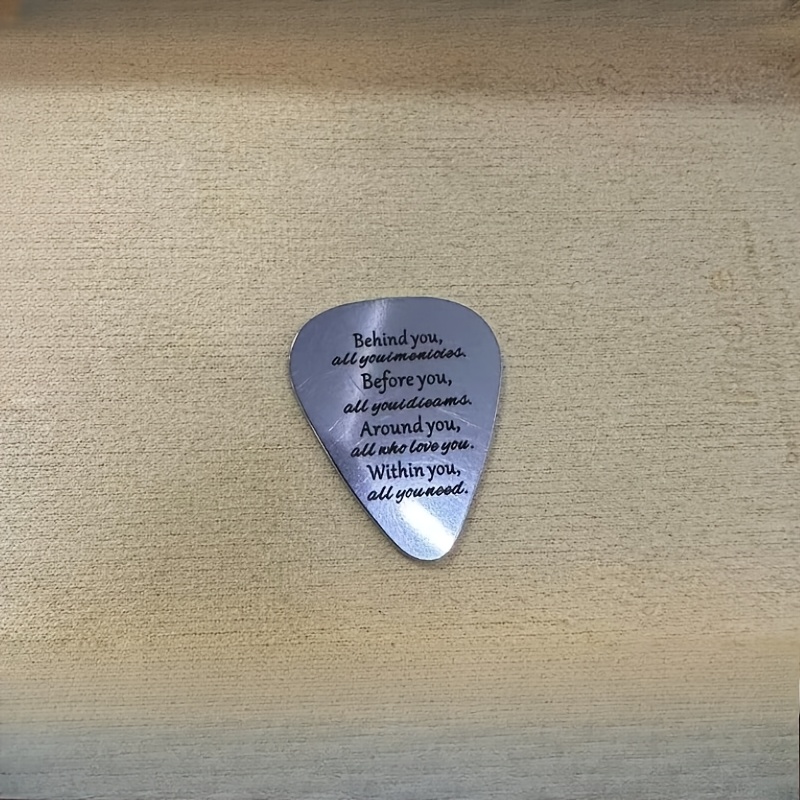 TEMU Inspirational Stainless Steel Guitar Paddles, Personalized Commemorative Playing And Singing Performance Paddles, Birthday Graduation And Gifts,