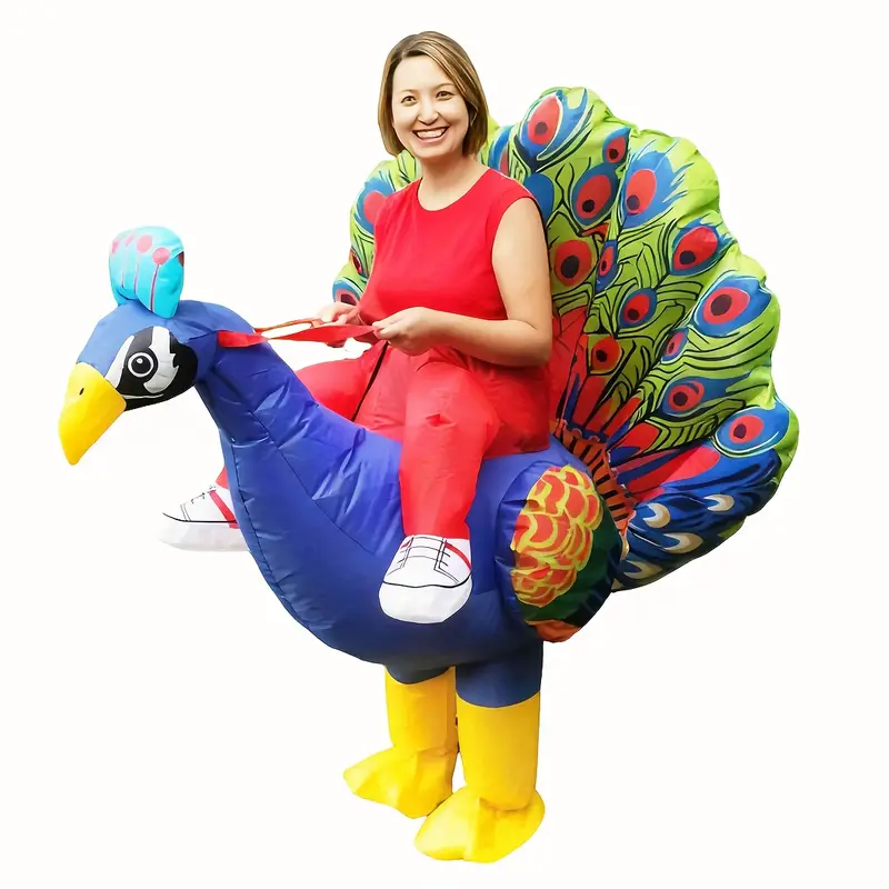 Peacock Riding Inflatable Costume Half Body Suit, Halloween * Festival Costume, Cute and Fun COSPLAY Outfit, Party Holiday * Props for Men and Women Adults Peacock Riding Inflatable Costume Half Body Suit, Halloween * Festival Costume, Cute and Fun COSPLAY Outfit, Party Holiday * Props for Men and Women Adults
