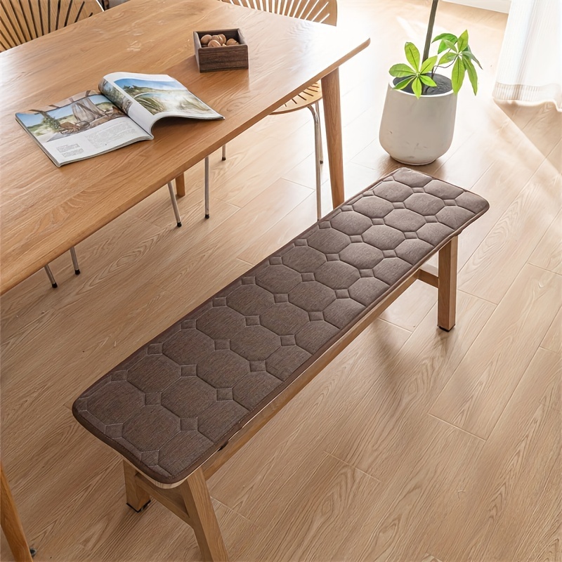 1pc Thickened Bench Cushion Geometric Pattern Tea Table Long Bench Pad Long Chair Bench Seat Cushion Shoe Changing Bag Cushion Holiday Decor