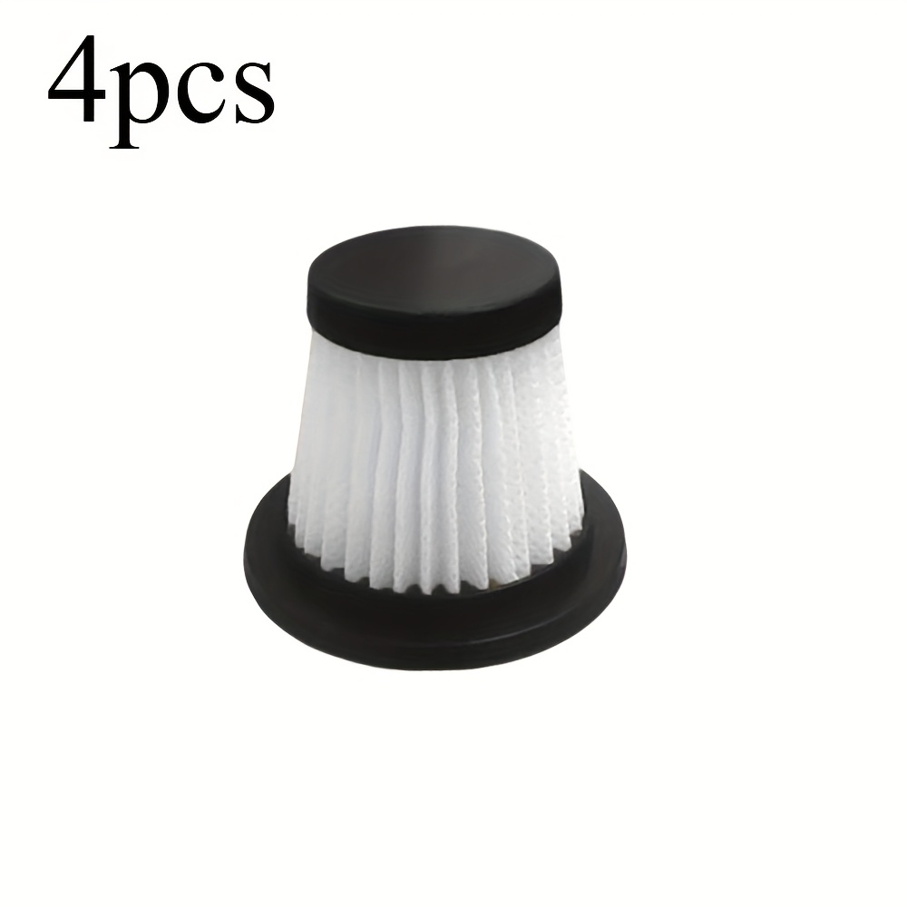 Image of 4pcs High- Vacuum Cleaner & Eliminator - Advanced Filtration For Dust, Allergens, Fine Particles, Durable Plastic Construction, Fit For Most Vacuums, Traps Micro , Reduction, Cylindrical Filter Design