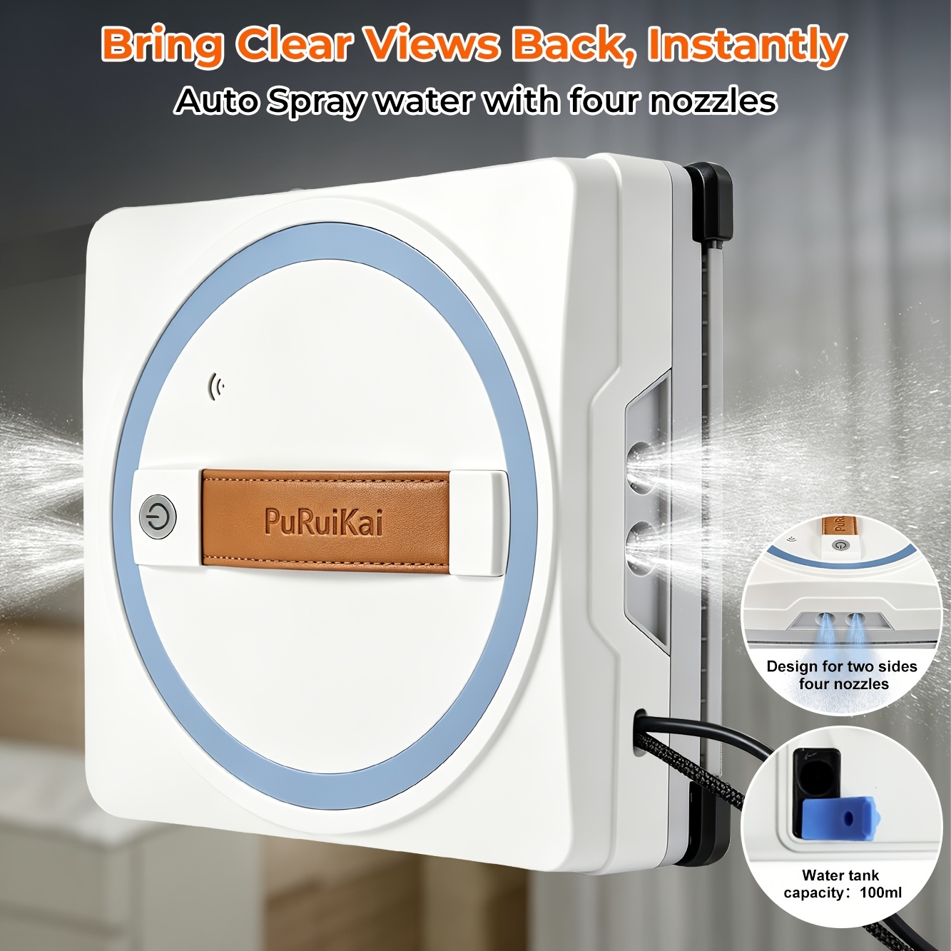 Image of App Cleaning Robot, 03 Latest Model 2026 With 7500pa Strong Suction, 10-layer Safety , Bidirectional 4 Nozzles, Planning, Effort And Worry, Suitable For All Window Cleaning