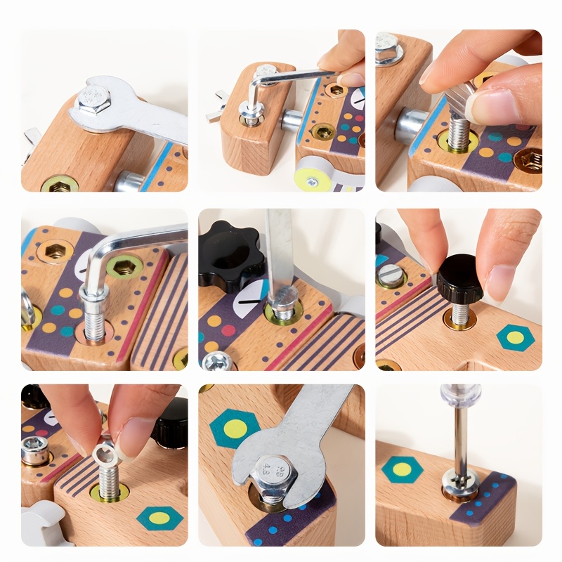 Wooden Screw Robot Assembly Toy for Kids