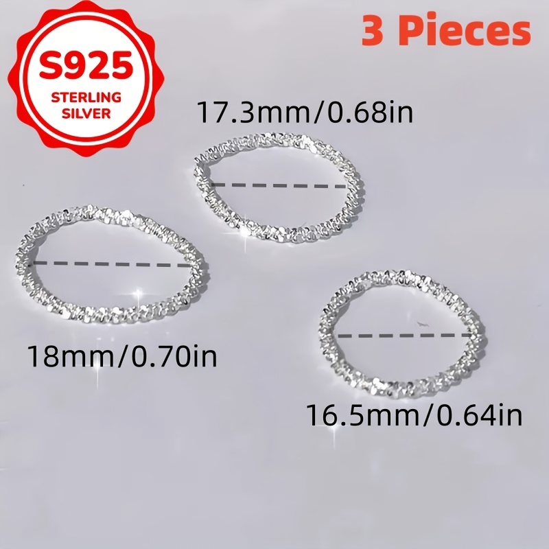 Classic Style Shimmering Soft Chain Ring in S925 Silver