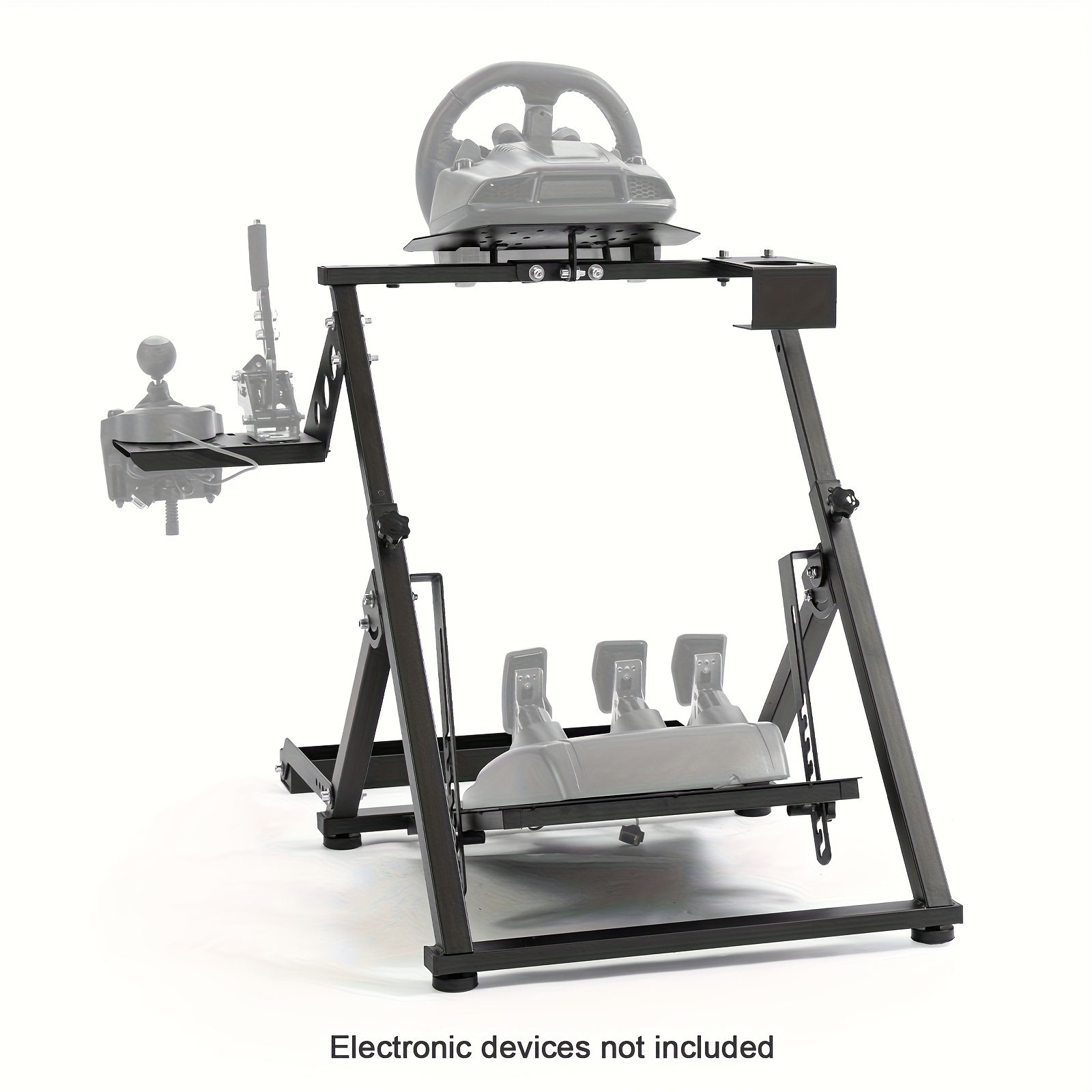 TEMU Soporte de Volante para Simulador de Carreras Anman , Ángulo y Altura Ajustables, Compatible con Logitech G25, G27, G29, . Con Ranura para