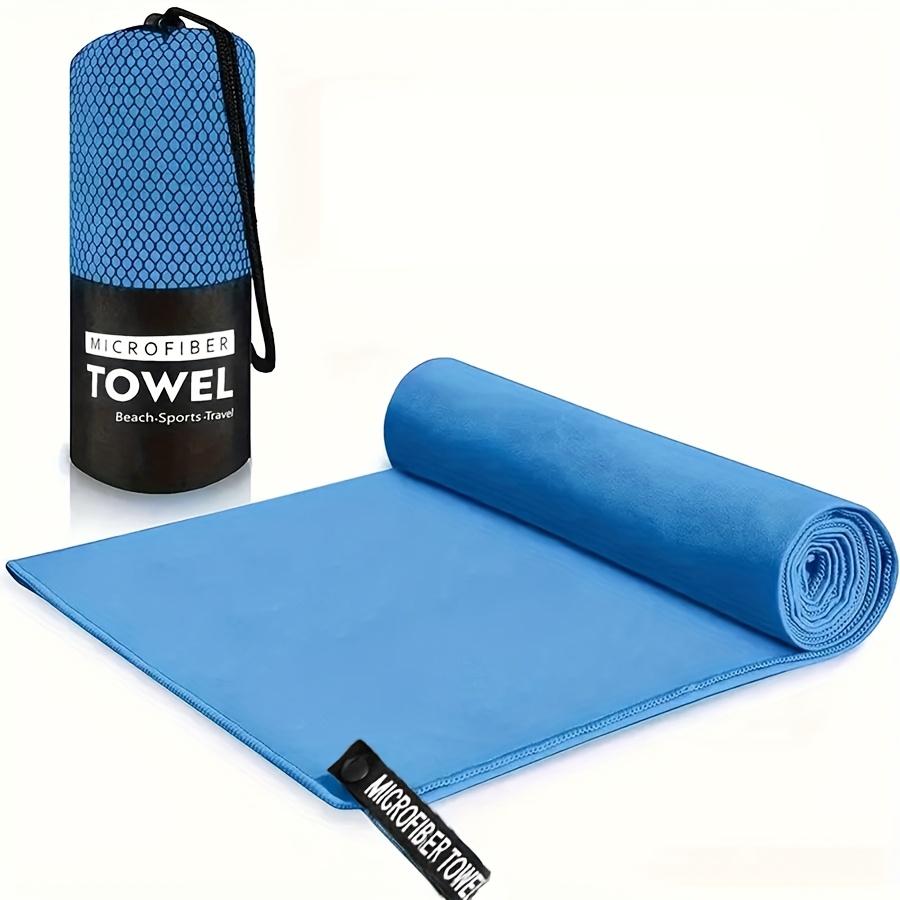 TEMU Fine Microfiber Towel That Dries Quickly, Perfect For Yoga, The Beach, And Travel. Lightweight And Compact, In Multiple Colors, This Stylish