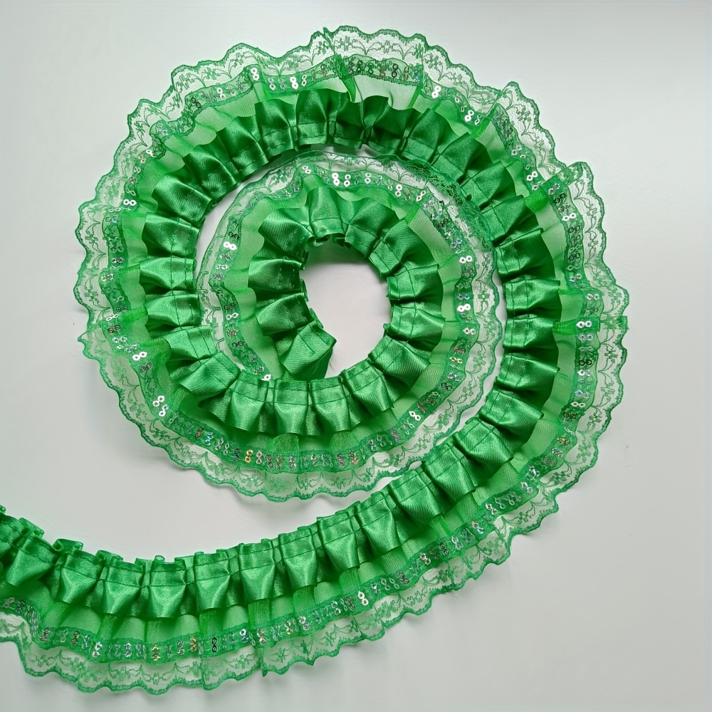 Image of 1pack 2yard Multi-coloured Pleated Lace, Accessories, Pet & Doll Embellishments Sewing