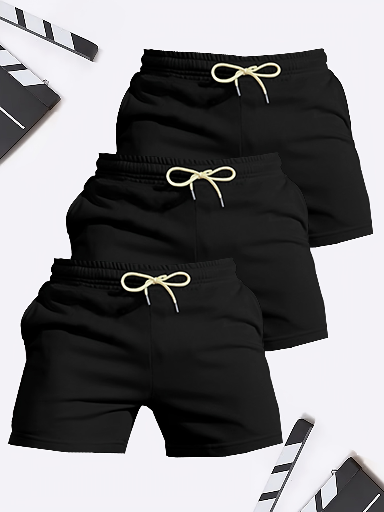 men s athletic shorts drawstring elastic waistband pockets Temu