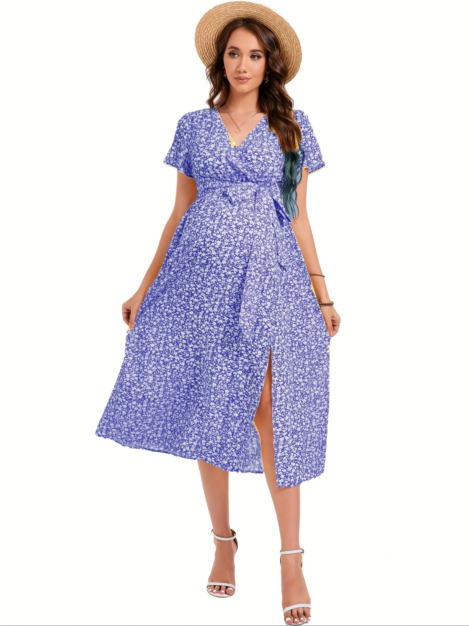 1pc women's maternity bodycon dress - knee-length cotton nursing dress with  hood, drawstring, and pockets - long sleeve solid color knit fabric -  regular apparel - women's clothing - Temu