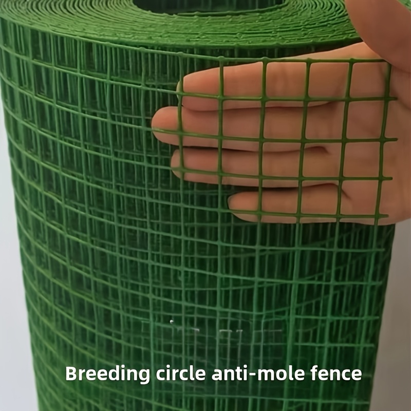 green pvc coated galvanized wire mesh heavy duty garden poultry enclosure fencing mesh   durable farm netting urban agriculture plant protection and soil aeration chicken coop netting mesh design breathable chicken coop additions