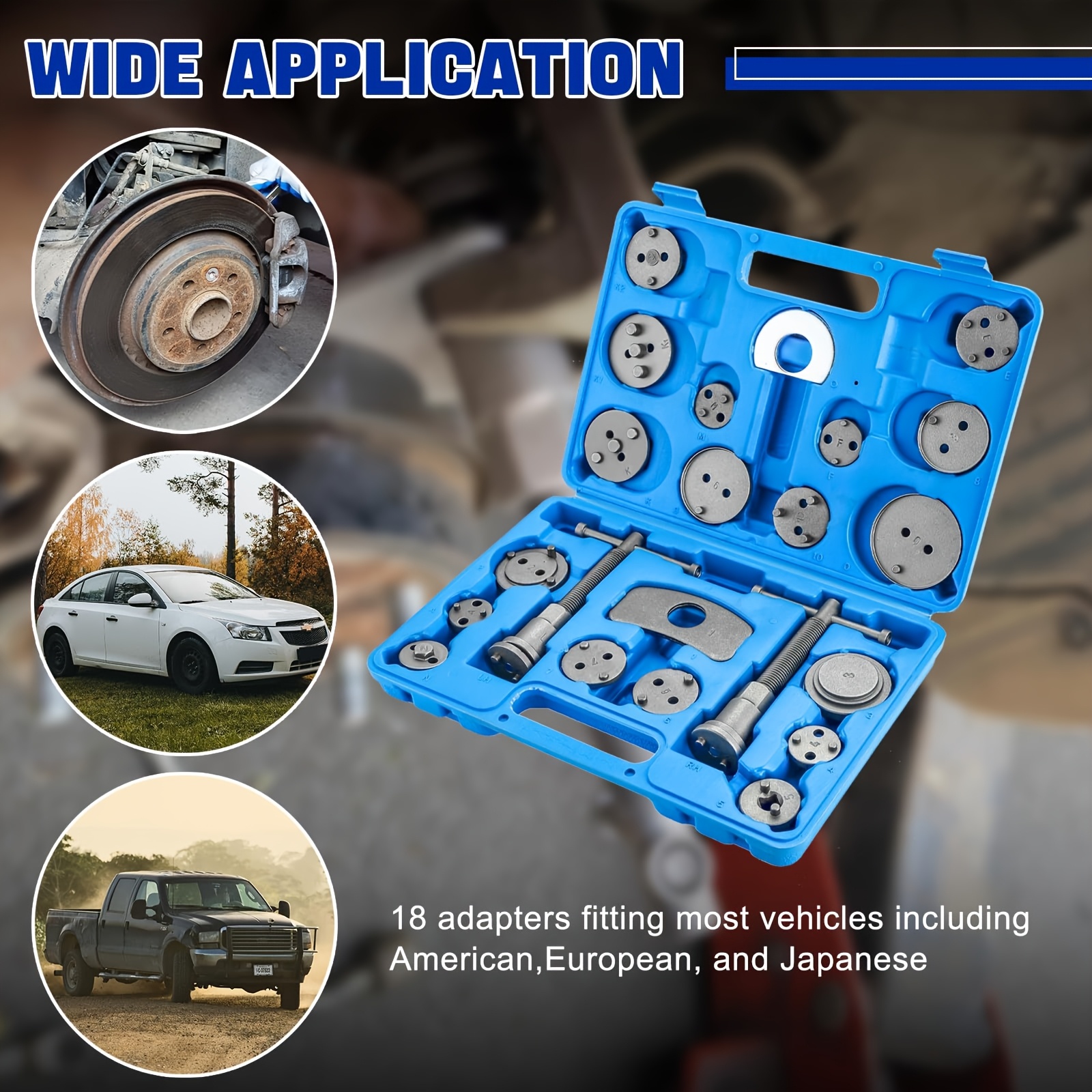 24pcs Robust Disc Brake Caliper Tool Kit Without Battery