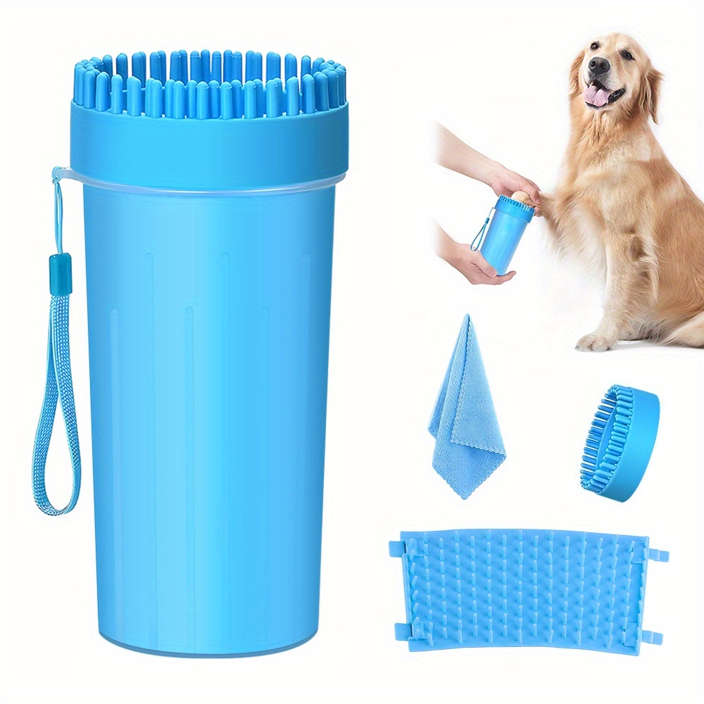 TEMU Dog Paw Cleaner Cup, Portable Silicone Pet Foot Washer For Small Medium Large , Gentle And , No Electricity Needed