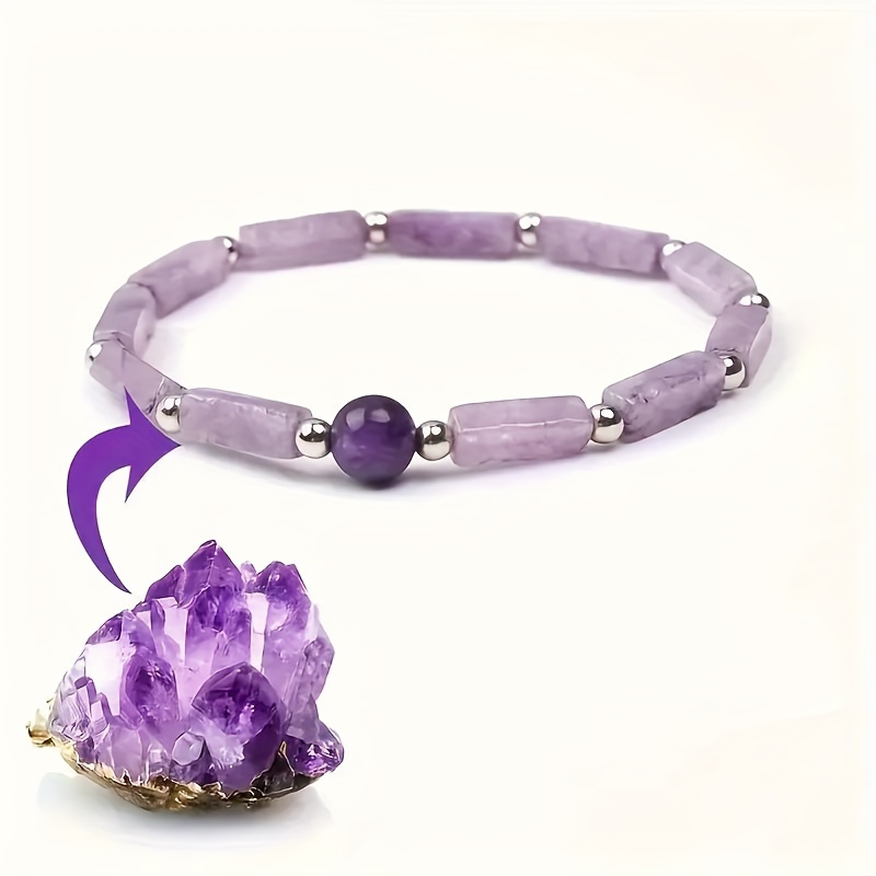 

1pc Natural Amethyst Bracelet, Decoration Bracelet For