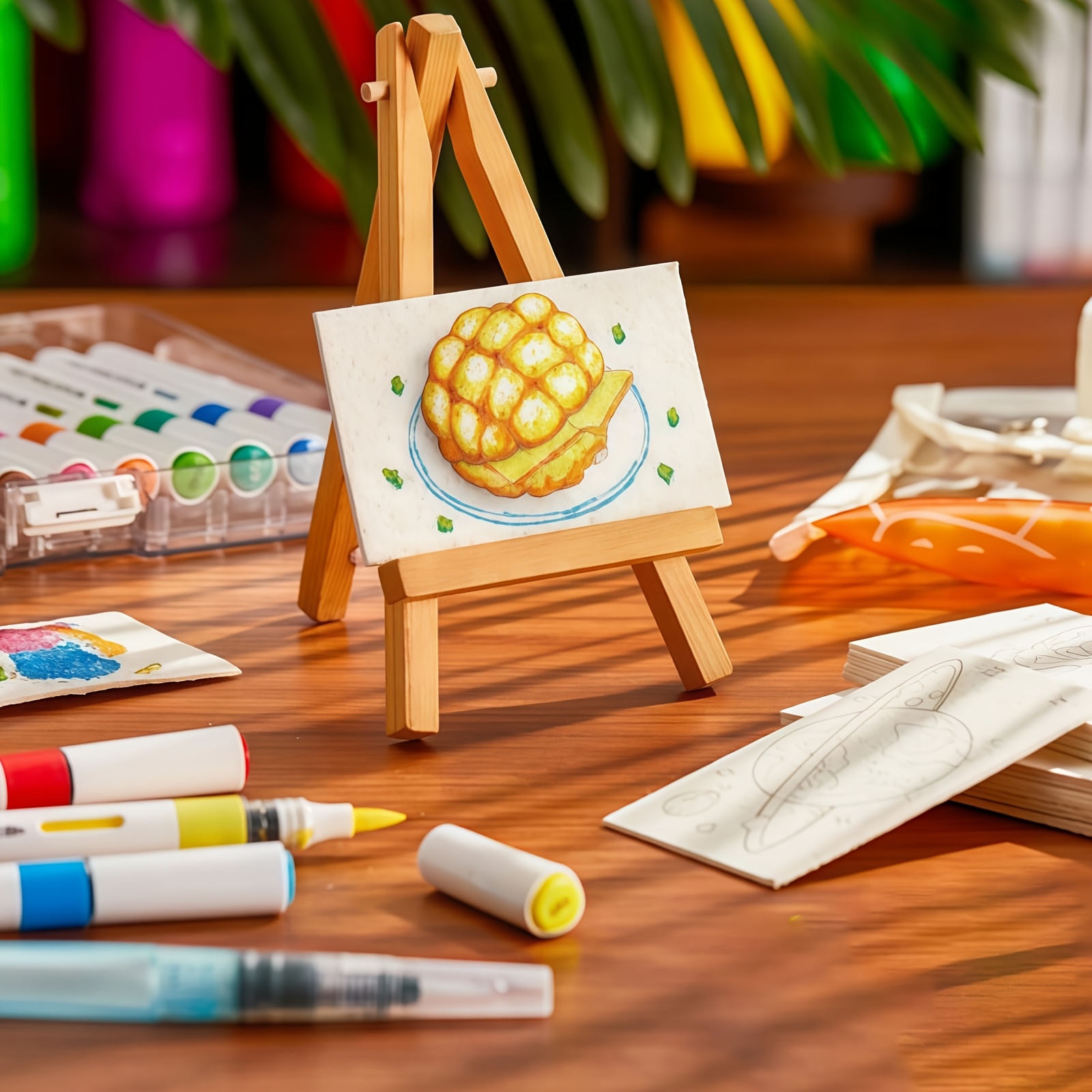 15 Feuilles Papier Magique Texturé Mousse 8x8 Cm - Gonfle à L'eau, Effet 3D - Pour Peinture, Bricolage Enfants