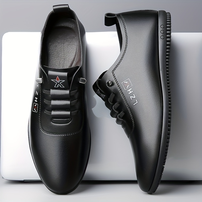 mens solid color walking shoes comfy non slip shoes for mens outdoor activities details 1