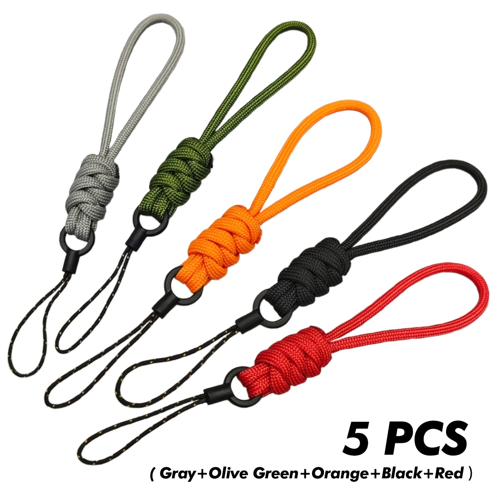 TEMU 2/5pcs Minimalist Anti-loss Lanyard | Secure Your Earbuds, Keys & Flashlight, Durable Nylon -one Carry Strap For Phone, Airpods & Daily