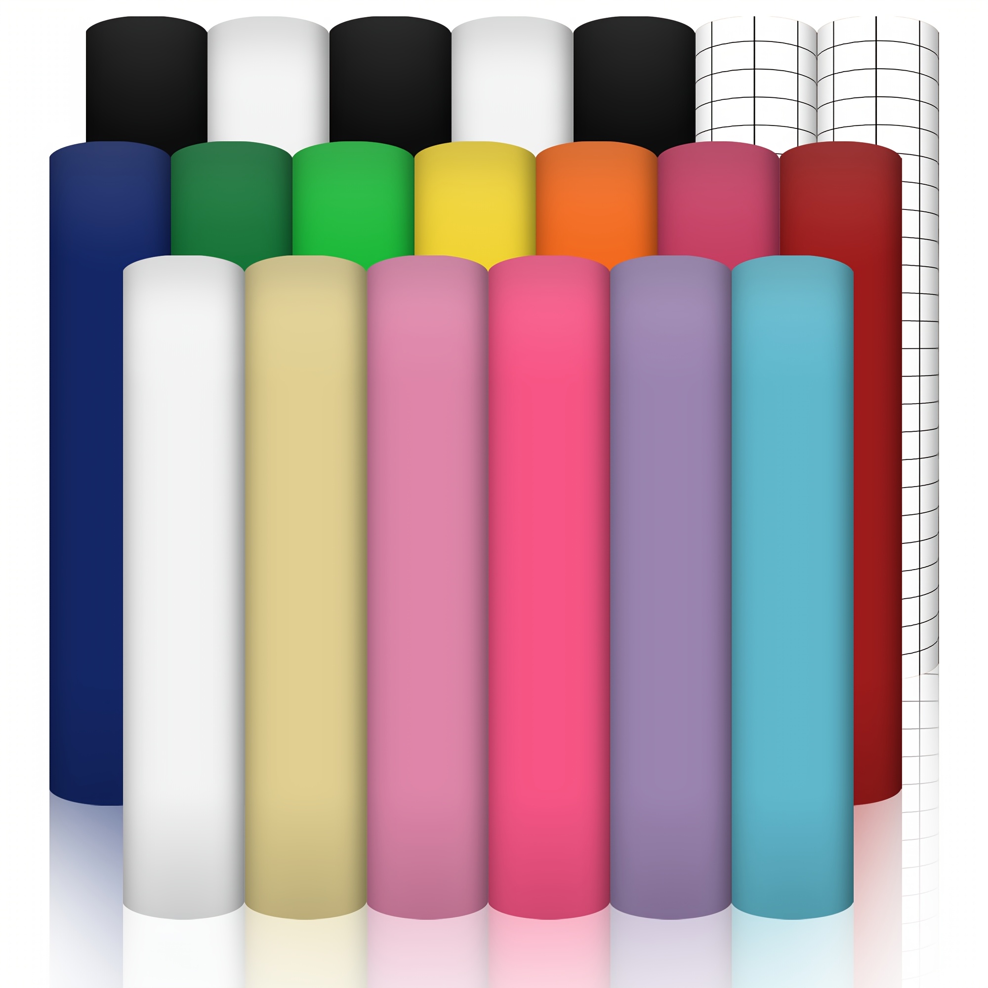 20 Bohemian Style Permanent Vinyl Sheets, 18 Vinyl Sheets + 2 Transfer Paper Sheets, Suitable For Most Cutting Machines, Suitable For Craft Projects, Easy To Cut, Weed And Transfer
